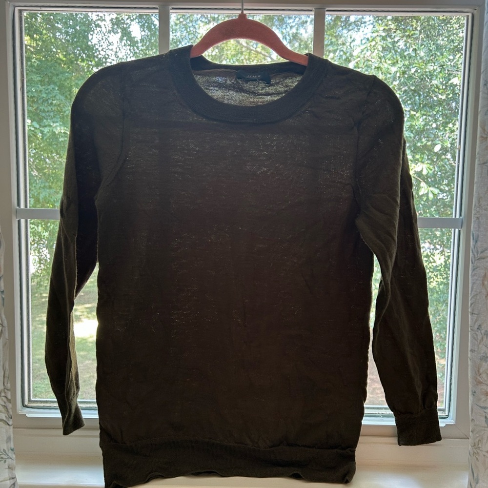 J. Crew Dark Green Sweater